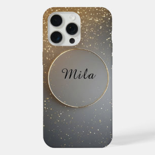 Golden Circular Minimalist Design iPhone 15 Pro Max Case