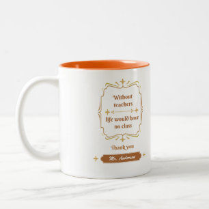 Golden Classic Teacher Appreciation Two-Tone Coffee Mug