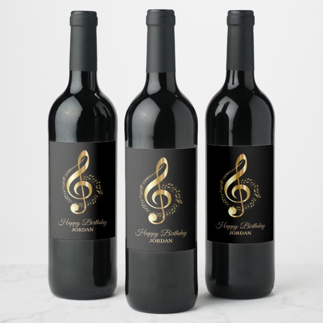 Golden Clef Wine Label (Bottles)