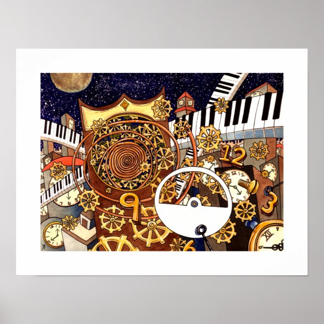 Golden Clock - Clocklands - 18 x 14 Poster (Front)