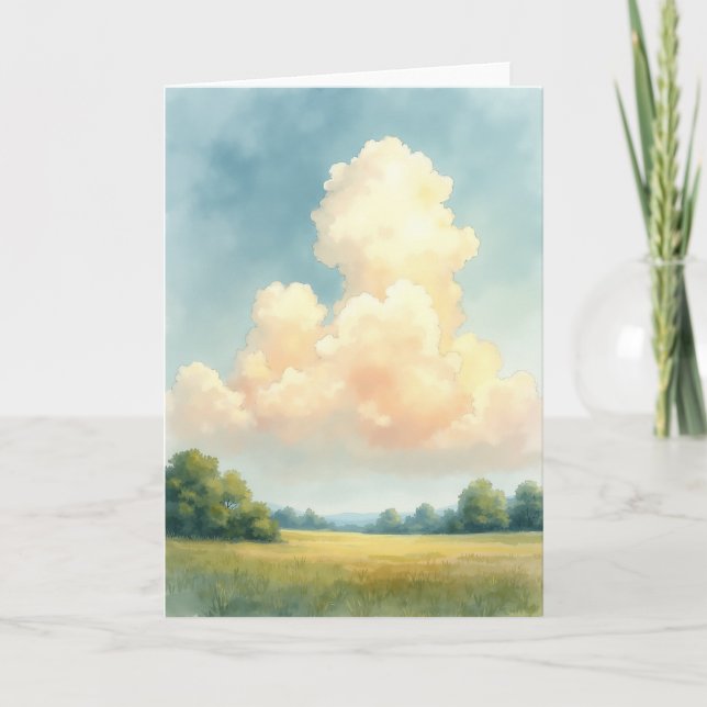 Golden Cloud Fathers Day Card (Front)