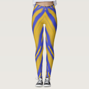 Golden Cloud Waves Reflection Leggings