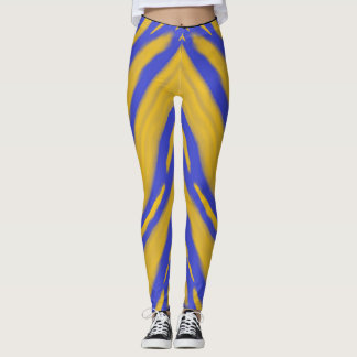 Golden Cloud Waves Reflection Leggings