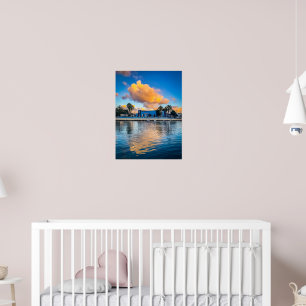 Golden Clouds over Sliema Creek: Morning at Gżira Poster