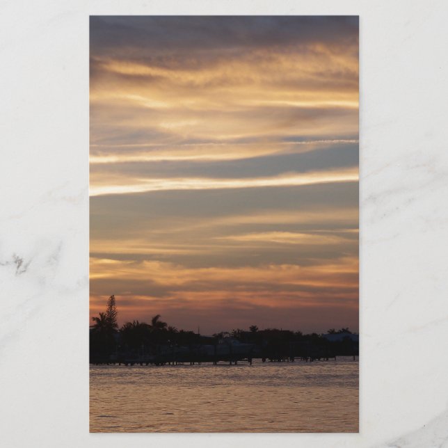 Golden cloudy Florida Keys Sunset (Front)