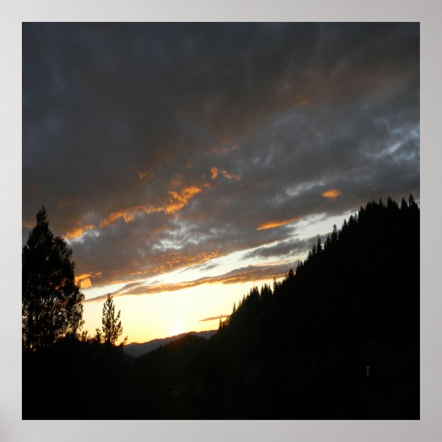 Golden Cloudy Sunset..... Poster (Front)