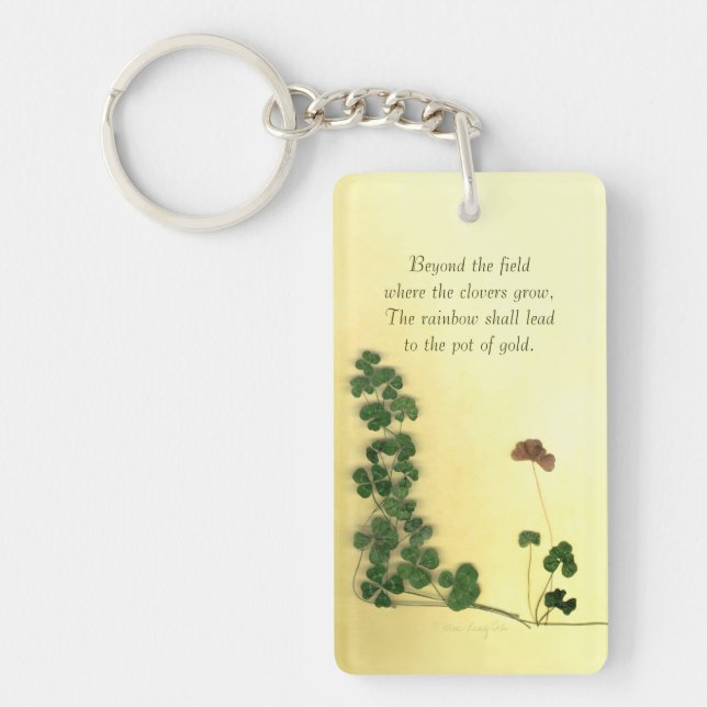 Golden Clover Dreams Key Ring (Front)
