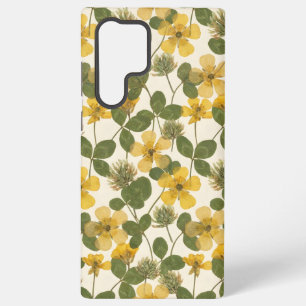 Golden Clover Meadow Vintage Yellow Floral Samsung Galaxy Case