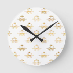 Golden Coaches Cinderella Princess Royal Magic Round Clock