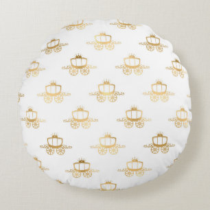 Golden Coaches Cinderella Princess Royal Magic Round Cushion