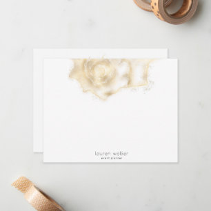 Golden Coastal Elegant Monogram Card