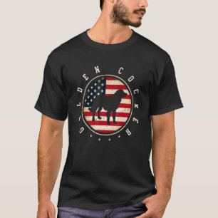 Golden Cocker Retriever Usa Flag 4th July Dog Mum T-Shirt