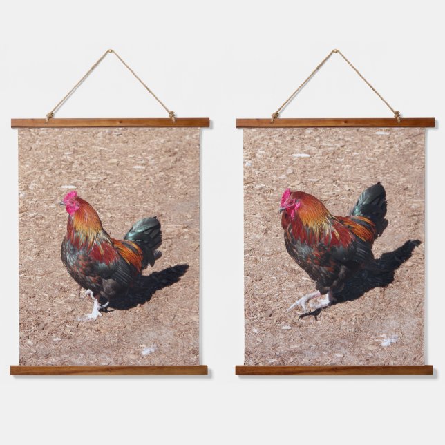 Golden Cockerel Rooster  Hanging Tapestry (Double)