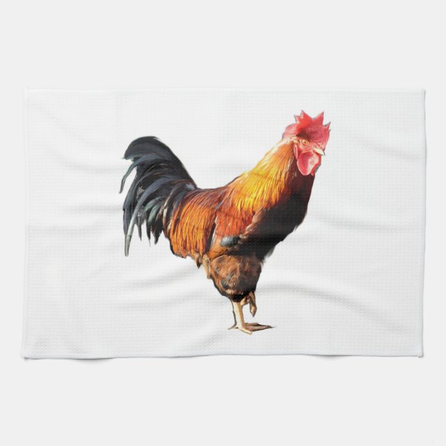 Golden Cockeril tea towel (Horizontal)