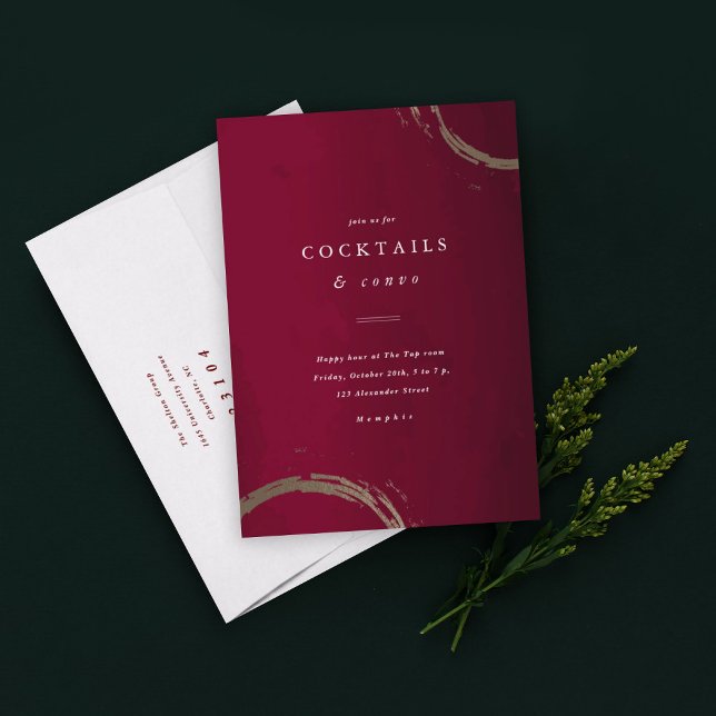 Golden cocktail rings party invitation (Creator Uploaded)