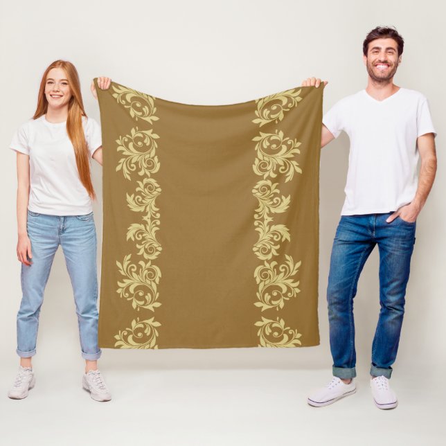 Golden Coffee Fleece Blanket (In Situ)