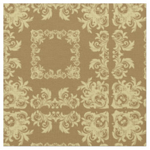 Golden Coffee Square Fabric