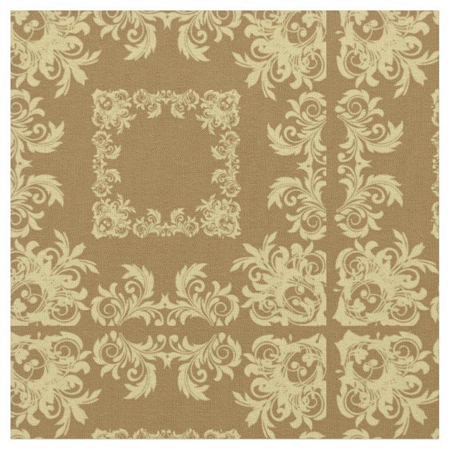Golden Coffee Square Fabric (Close Up)