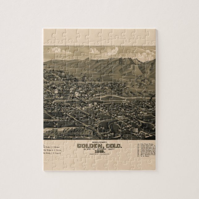 Golden Colorado 1882 Jigsaw Puzzle (Vertical)
