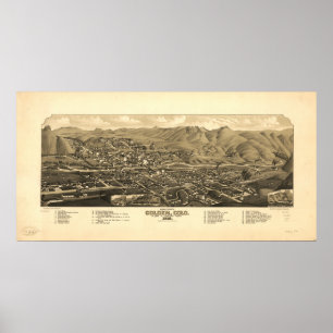 Golden Colorado 1882 Panoramic Map Poster