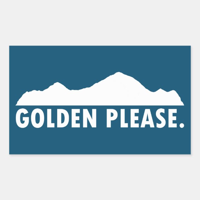 Golden Colorado Please Rectangular Sticker (Front)