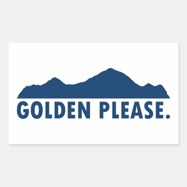Golden Colorado Please Rectangular Sticker (Front)