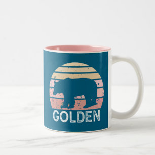 Golden Colorado Retro Bear Two-Tone Coffee Mug