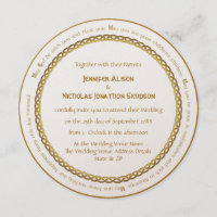 Golden Colour Celtic Knot - Irish Wedding Blessing