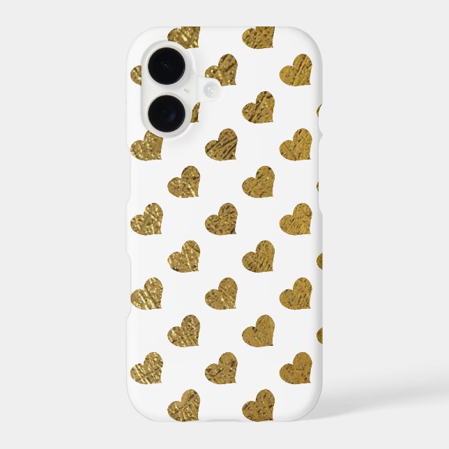 golden-colour hearts on white (Back)