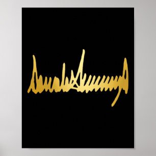 Golden Colour Signature 48th President 4thof July Poster