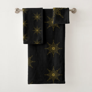 Golden Compass Star  Bath Towel Set