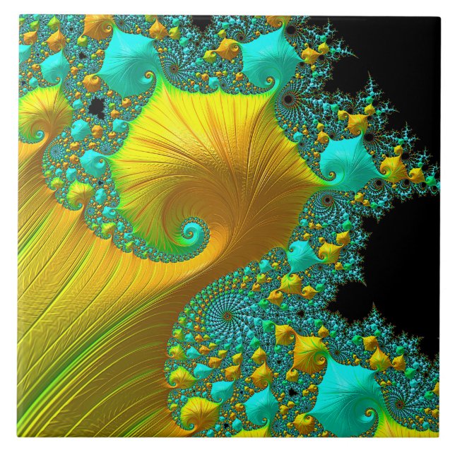 Golden Cone Ceramic Tile Design (Front)