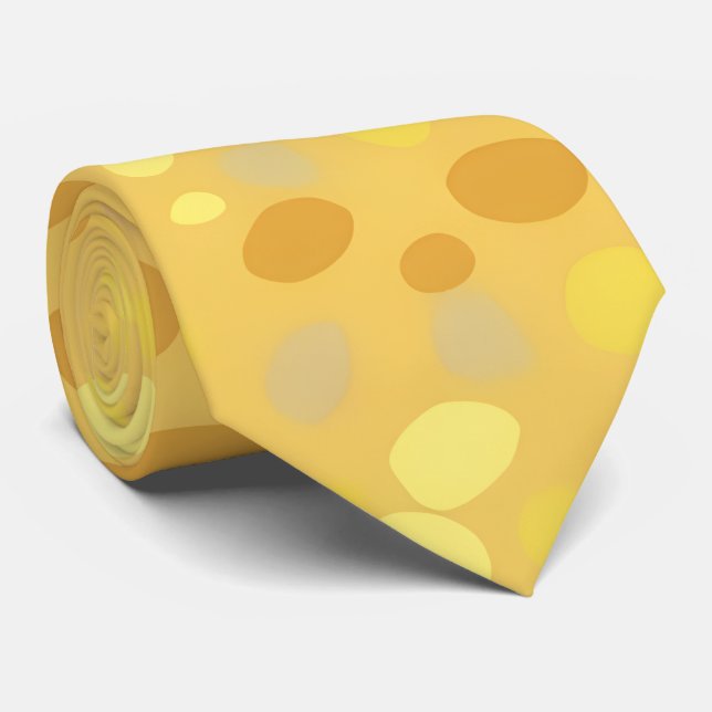 Golden Confetti Dots Neck Tie (Rolled)