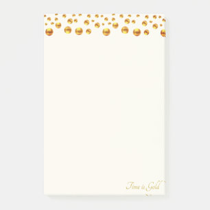 Golden Confetti on Ivory Post-it Notes