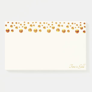 Golden Confetti on Ivory Post-it Notes