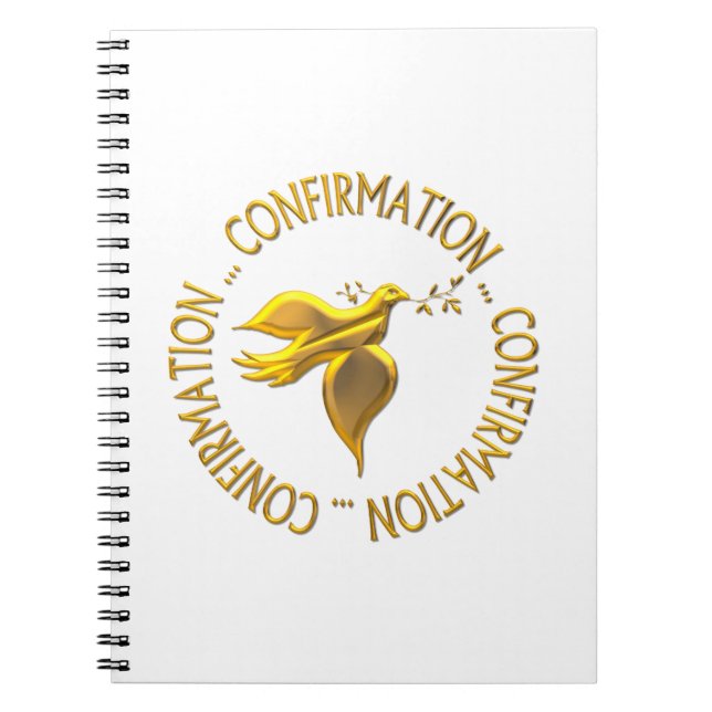 Golden Confirmation and Holy Spirit Notebook (Front)