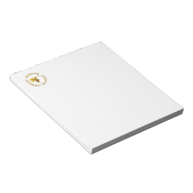 Golden Confirmation and Holy Spirit Notepad (Angled)