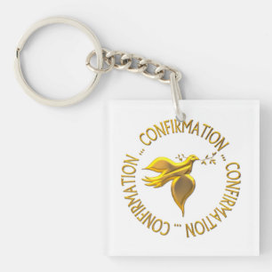 GOLDEN CONFIRMATION & HOLY SPIRIT KEY RING