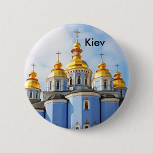 Golden copes of in cathedral in Kiev, Kiev 6 Cm Round Badge