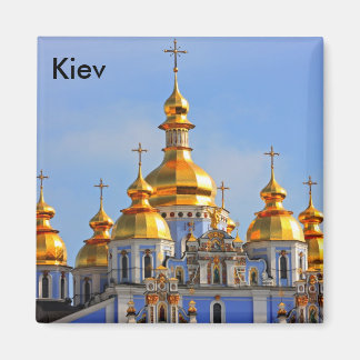Golden copes of in cathedral in Kiev taken in spri Magnet