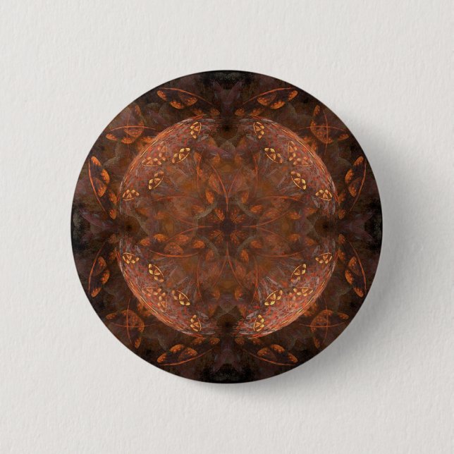 Golden Copper Shimmer 6 Cm Round Badge (Front)
