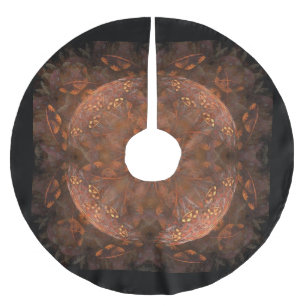 Golden Copper Shimmer Brushed Polyester Tree Skirt