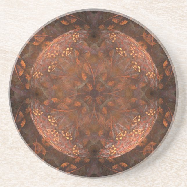 Golden Copper Shimmer Coaster (Front)