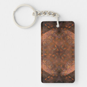 Golden Copper Shimmer Key Ring