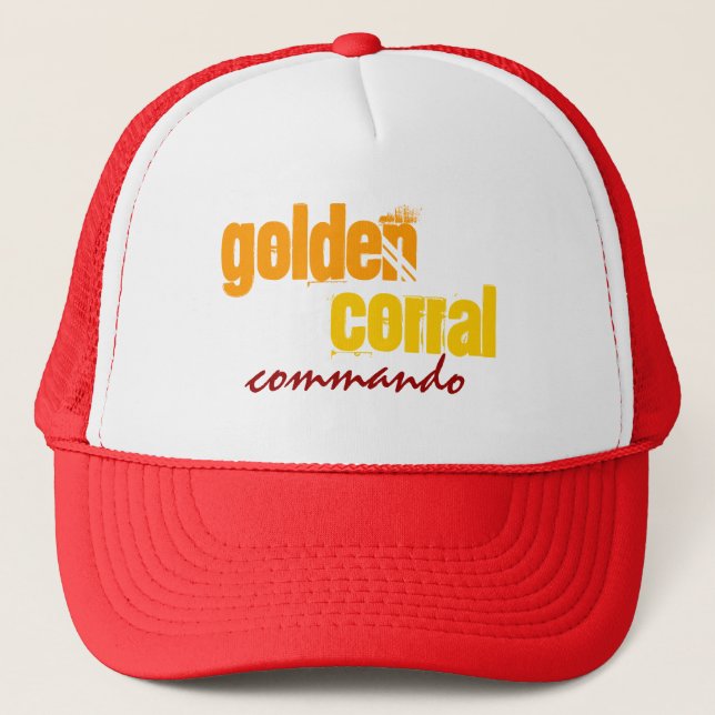 "GOLDEN CORRAL COMMANDO" - Trucker Hat! Hat (Front)