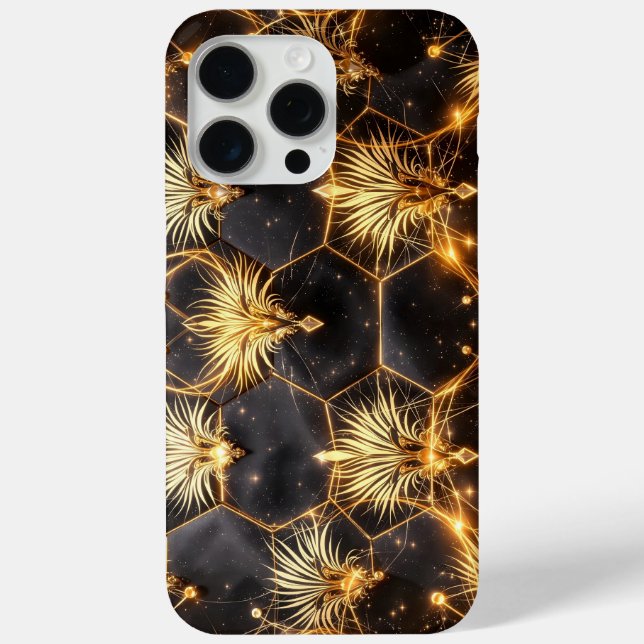 Golden Cosmic Geometry Case-Mate iPhone Case (Back)