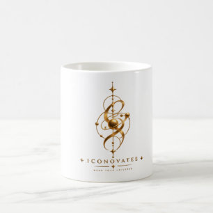 Golden Cosmic Orbit Celestial Symbol Coffee Mug