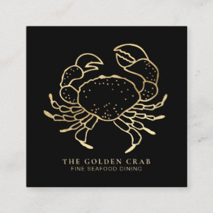 *~* Golden Crab  Gold Fine Dining by The Sea Square Business Card