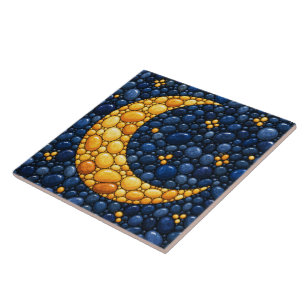 Golden Crescent Ceramic Tile
