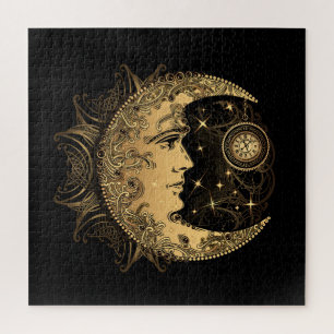 Golden Crescent Moon Puzzle